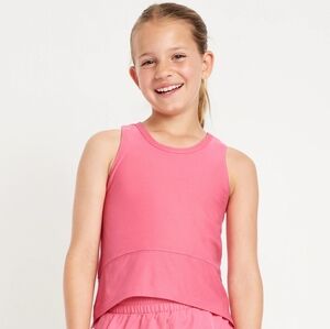 Small 6-7 Pink Sporty Muscle Tank Top for Girls Sleeveless T-shirt Cloud Motion